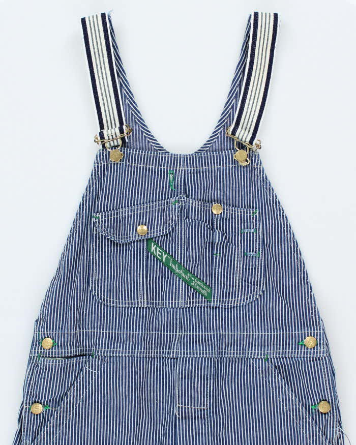 Vintage Key Stripe Dungarees - W34 L32