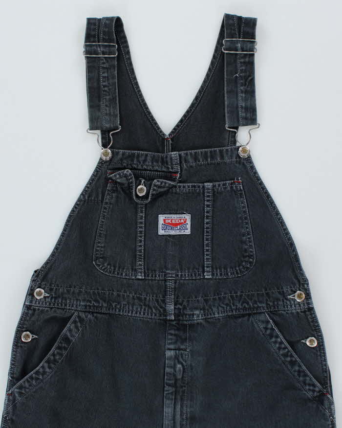 Vintage 90s Ikeda Black Dungarees - W36 L38