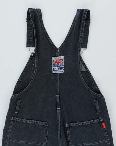Vintage 90s Ikeda Black Dungarees - W36 L38