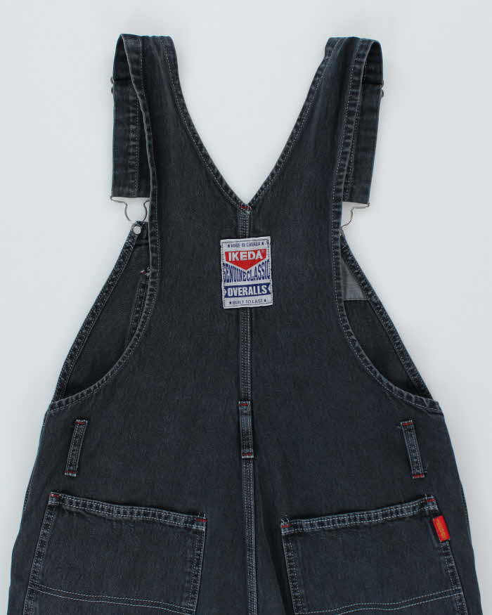Vintage 90s Ikeda Black Dungarees - W36 L38