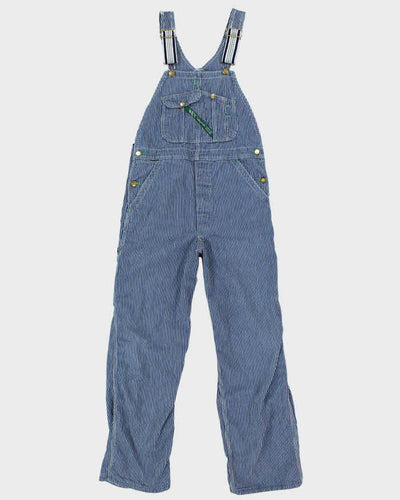 Vintage 90s Key Stripe Dungarees - W35 L31