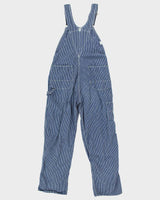 Vintage 90s Key Stripe Dungarees - W35 L31