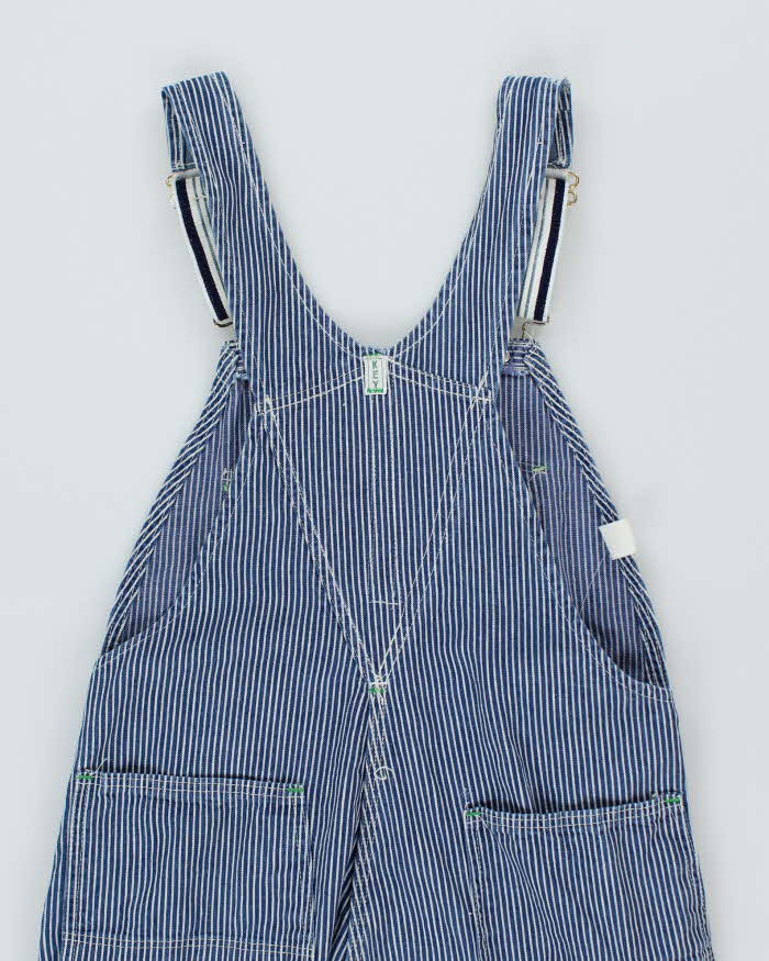 Vintage 90s Key Stripe Dungarees - W35 L31