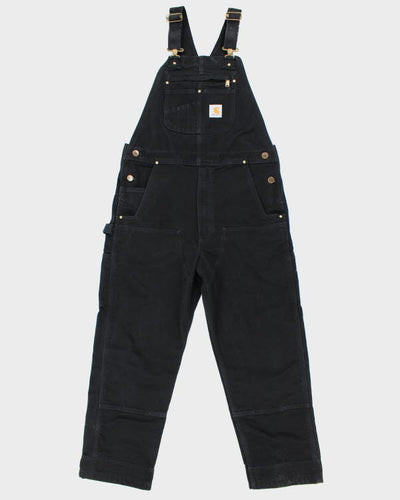 00s Carhartt Black Workwear Double Knee Dungarees - W36 L29
