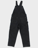 00s Carhartt Black Workwear Double Knee Dungarees - W36 L29