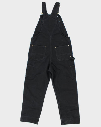 00s Carhartt Black Workwear Double Knee Dungarees - W36 L29
