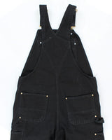 00s Carhartt Black Workwear Double Knee Dungarees - W36 L29