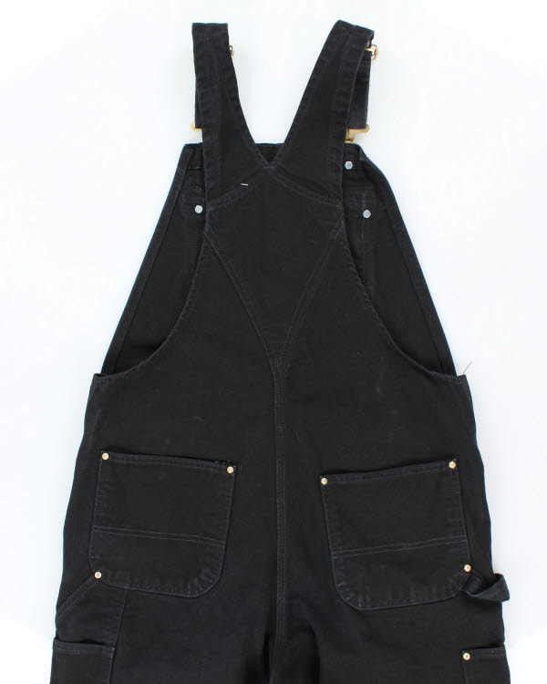 00s Carhartt Black Workwear Double Knee Dungarees - W36 L29