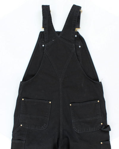 00s Carhartt Black Workwear Double Knee Dungarees - W36 L29