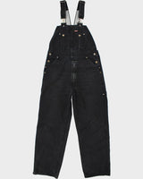 Vintage Dickies Black Distressed Workwear Dungarees - W34 L29