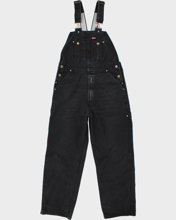 Vintage Dickies Black Distressed Workwear Dungarees - W34 L29