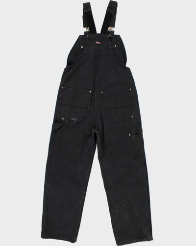Vintage Dickies Black Distressed Workwear Dungarees - W34 L29