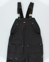 Vintage Dickies Black Distressed Workwear Dungarees - W34 L29