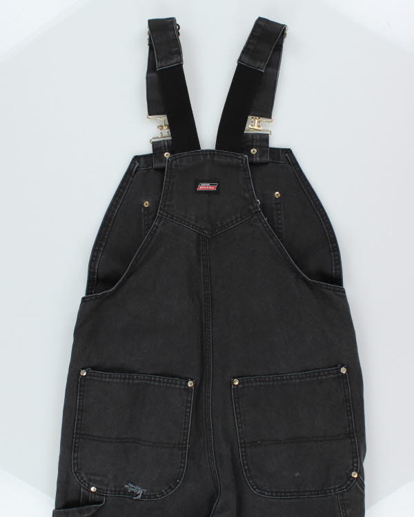 Vintage Dickies Black Distressed Workwear Dungarees - W34 L29