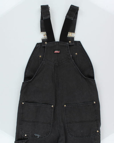 Vintage Dickies Black Distressed Workwear Dungarees - W34 L29