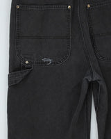 Vintage Dickies Black Distressed Workwear Dungarees - W34 L29