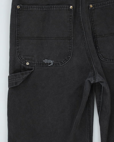 Vintage Dickies Black Distressed Workwear Dungarees - W34 L29