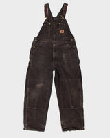 Vintage 90's Distressed Carhartt Heavyweight Workwear Dungarees - XL