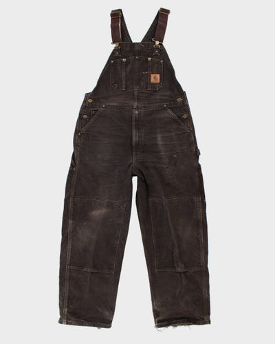 Vintage 90's Distressed Carhartt Heavyweight Workwear Dungarees - XL