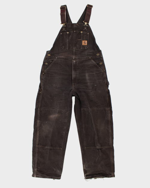 Vintage 90's Distressed Carhartt Heavyweight Workwear Dungarees - XL
