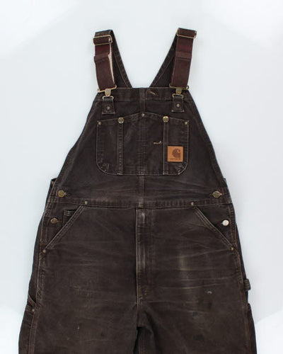 Vintage 90's Distressed Carhartt Heavyweight Workwear Dungarees - XL