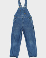 Vintage 90's Osh Kosh Light Wash Denim Dungarees - W42 L29