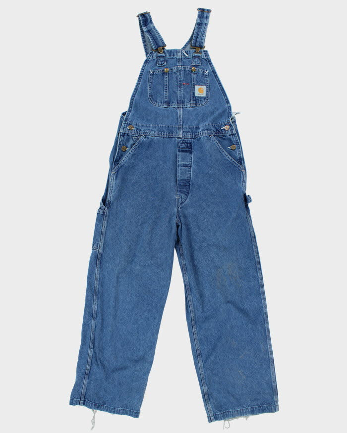 Vintage 90's Carhartt Workwear Light Wash Denim Dungarees - W32 L27