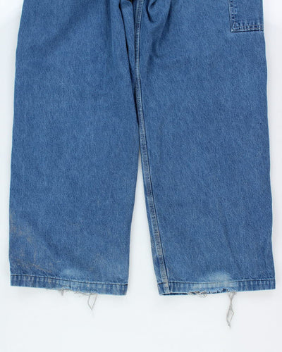 Vintage 90's Carhartt Workwear Light Wash Denim Dungarees - W32 L27