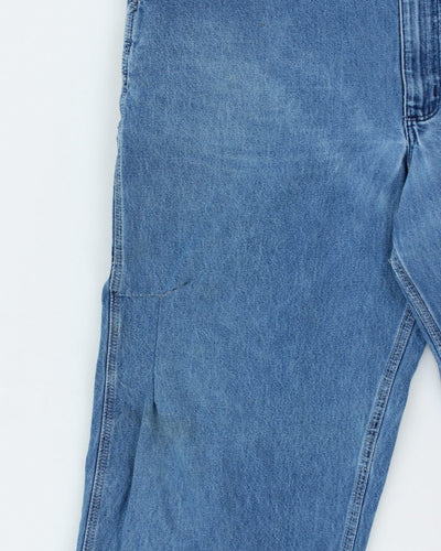 Vintage 90's Carhartt Workwear Light Wash Denim Dungarees - W46 L27