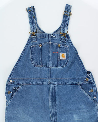 Vintage 90's Carhartt Workwear Light Wash Denim Dungarees - W46 L27