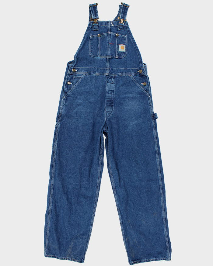 Vintage 90's Carhartt Workwear Medium Wash Denim Dungarees - W32 L30