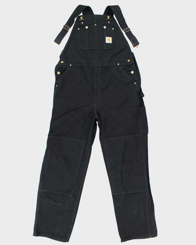 Vintage 2000's Carhartt Heavyweight Black Workwear Dungarees - W40 L31