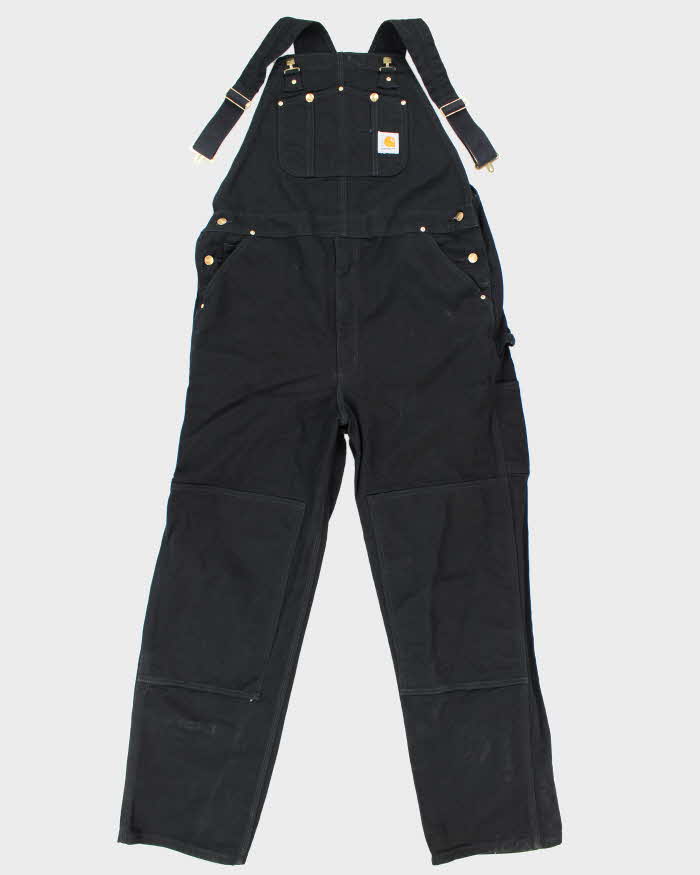 Vintage 2000's Carhartt Heavyweight Black Workwear Dungarees - W40 L31
