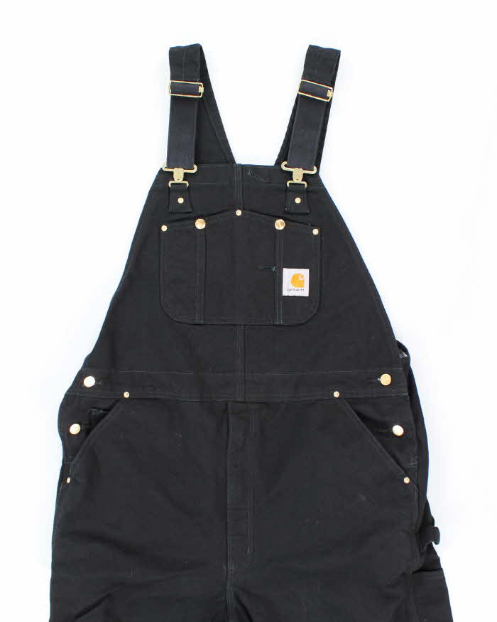Vintage 2000's Carhartt Heavyweight Black Workwear Dungarees - W40 L31