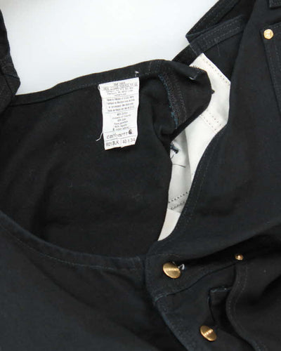 Vintage 2000's Carhartt Heavyweight Black Workwear Dungarees - W40 L31