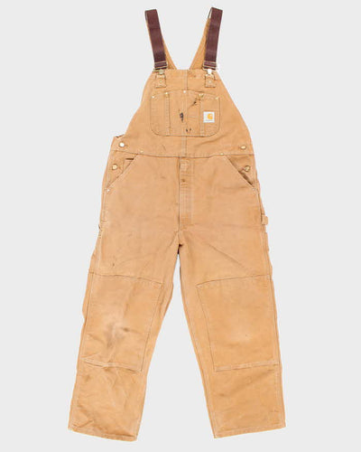 Vintage Carhartt Heavyweight Brown Workwear Dungarees - W36 L27