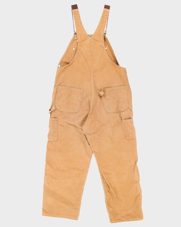 Vintage Carhartt Heavyweight Brown Workwear Dungarees - W36 L27