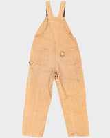 Vintage Carhartt Heavyweight Brown Workwear Dungarees - W38 L32