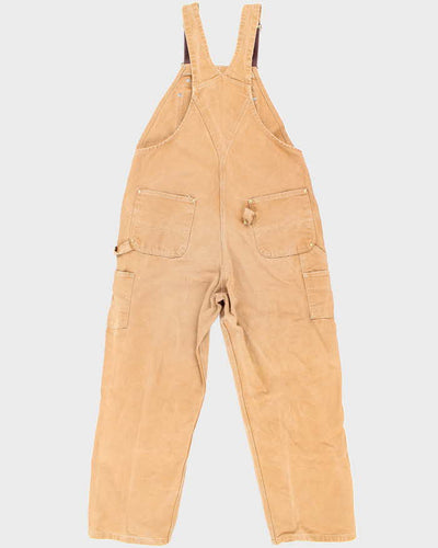 Vintage Carhartt Heavyweight Brown Workwear Dungarees - W38 L32