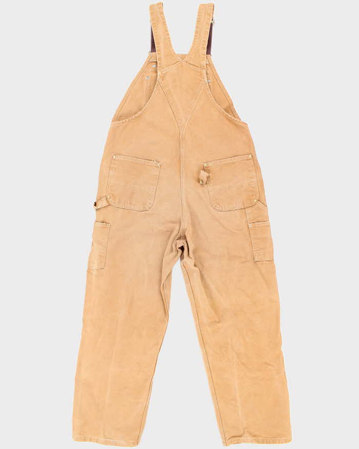 Vintage Carhartt Heavyweight Brown Workwear Dungarees - W38 L32