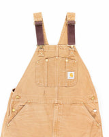 Vintage Carhartt Heavyweight Brown Workwear Dungarees - W38 L32