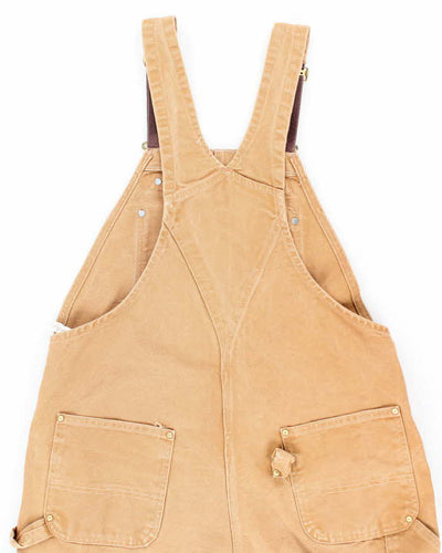 Vintage Carhartt Heavyweight Brown Workwear Dungarees - W38 L32