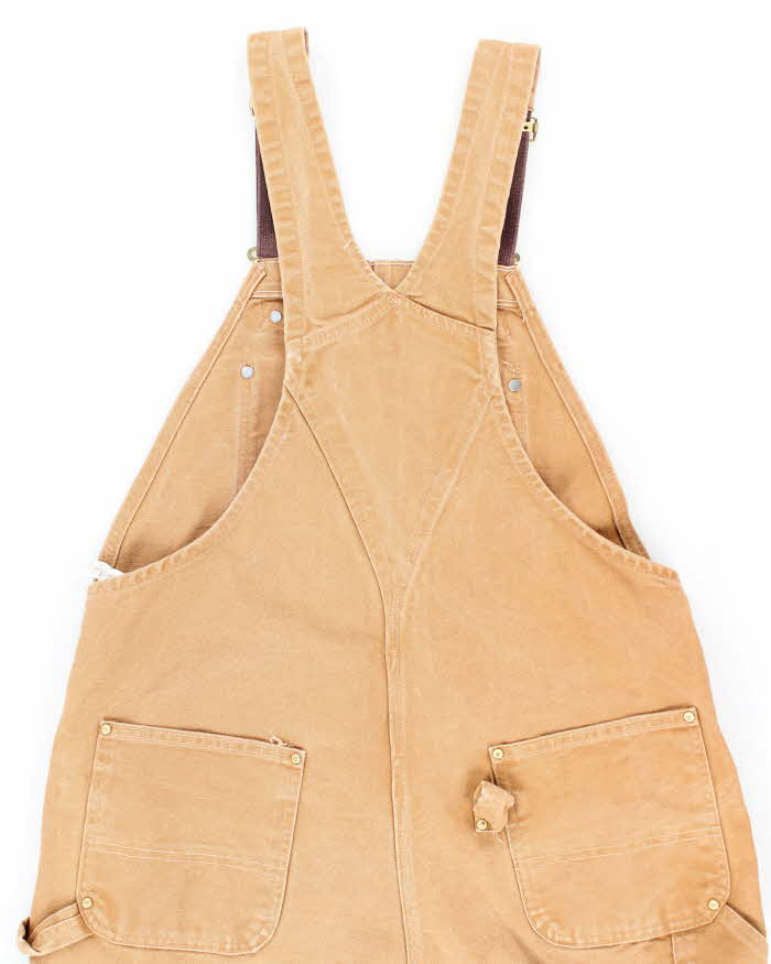 Vintage Carhartt Heavyweight Brown Workwear Dungarees - W38 L32