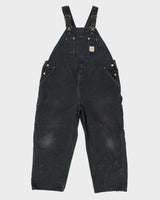 Vintage Carhartt Heavyweight Black Workwear Dungarees - W44 L26