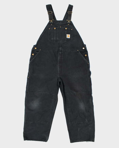 Vintage Carhartt Heavyweight Black Workwear Dungarees - W44 L26