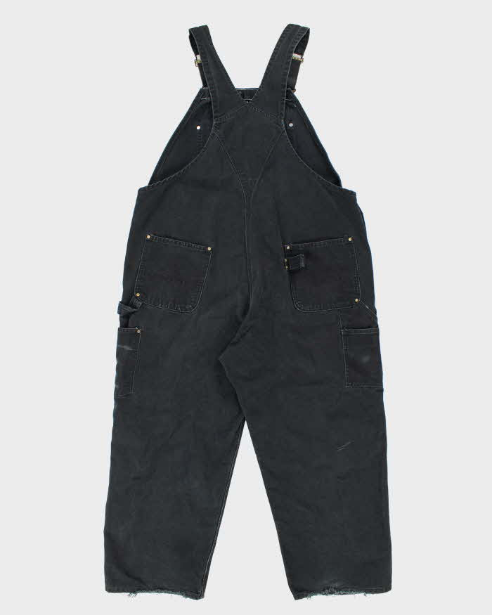 Vintage Carhartt Heavyweight Black Workwear Dungarees - W44 L26