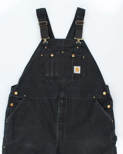 Vintage Carhartt Heavyweight Black Workwear Dungarees - W44 L26