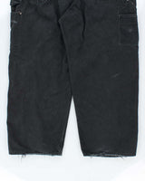 Vintage Carhartt Heavyweight Black Workwear Dungarees - W44 L26
