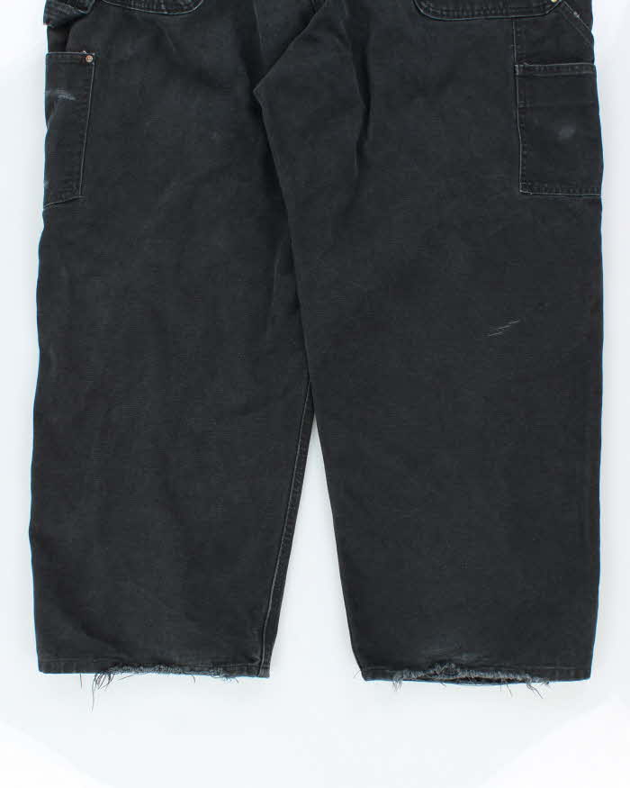 Vintage Carhartt Heavyweight Black Workwear Dungarees - W44 L26