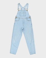 Vintage 90's Guess Light Wash Long Denim Dungarees - W32 L30